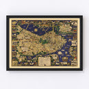 Vintage Map of Boston, Massachusetts 1926