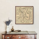 Vintage Map of Boston, Massachusetts 1884