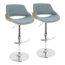 Fabrizzi - Mid Century Modern Adjustable Barstool With Swivel (Set of 2) by HouseOfZazla