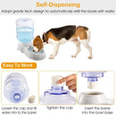 3.5L/1Gal Pet Water Dispenser Self-Dispensing Gravity Pets Water Feeder Automatic Pet Waterer Cat Dog by GBruno Store