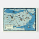 Vintage Map of Boston, Massachusetts 1926