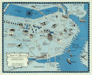 Vintage Map of Boston, Massachusetts 1926