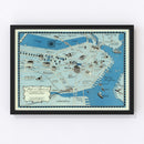 Vintage Map of Boston, Massachusetts 1926