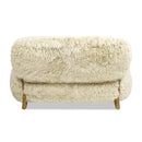 Enchante - Sheepskin Accent Loveseat - Taupe / Natural by HouseOfZazla