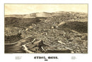 Vintage Map of Athol, Massachusetts 1887
