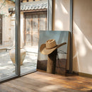 Cowboy Hat on Fence Post