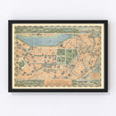 Vintage Map of Boston, Massachusetts 1930