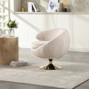 360 Degree Swivel Cuddle Barrel Accent Chairs, Round Armchairs with Wide Upholstered, Fluffy Fabric Chair for Living Room, Bedroom, Office, Waiting Rooms