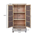 55.12'' Tall Tower Storage Cabinet - Rustic Wood Sideboard