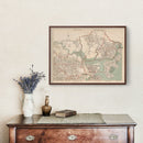 Vintage Map of Boston, Massachusetts 1891