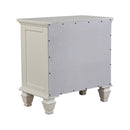 Cottage 3 Drawer Nightstand With Pull Out Tray - Cream White by HouseOfZazla