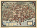 Vintage Map of Chicago, Illinois 1938