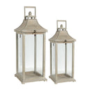 Candle Lantern Decorative, Hurricane Lantern Holder Decor For Indoor Outdoor, Home Garden Wedding - Ivory by HouseOfZazla