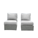 Armless Patio Chair With Cushions
