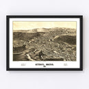 Vintage Map of Athol, Massachusetts 1887