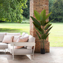 2025 New adhesive fabric traveler banana leaf 15 leaf home decoration indoor decoration artificial green plant 2pcs/set