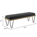 Upholstered Bench - Dark Blue by HouseOfZazla
