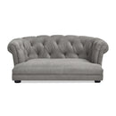 Kiki 36.5' Chesterfield Dog Sofa Bed, Medium, Uptown Gray Stain Resistant High Performance Polyester
