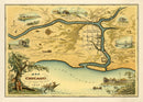 Vintage Map of Chicago, Illinois 1933