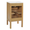 Bathroom Cabinet With Sink, Adjustable Shelf, Soft Closing Hinges - Natural Wood by HouseOfZazla