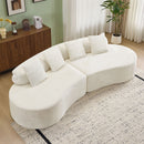 Modern Curved Sofa With Pillows by Unique Piece Furniture