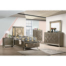 Skylar - Full Bed With LED & Storage - Dark Champagne