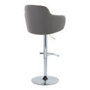 Boyne - Contemporary Adjustable Barstool With Swivel & Rounded T Footrest (Set of 2) by HouseOfZazla