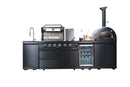 Black 112-Inch Double Stainless Steel Gas Outdoor Kitchen Grill