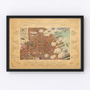 Vintage Map of Greenwich Village, New York 1920