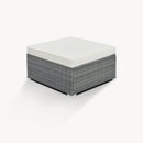 8-Pieces Outdoor Patio Furniture Sets, Garden Conversation Wicker Sofa Set, Single Sofa Combinable, Beige Cushions Gray Wicker