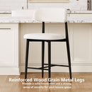 Counter Height Bar Stools Set of 2 with Curved Backrest