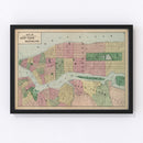 Vintage Map of Brooklyn, New York 1873