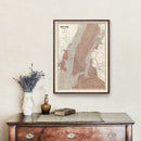 Vintage Map of New York City, New York 1845