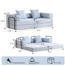 Convertible Floor Sofa Bed With Pillow Back Support Armrest by HouseOfZazla