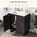 Bathroom Vanity Set With Sink, Combo Cabinet, Bathroom Storage Cabinet, Solid Wood Frame by HouseOfZazla