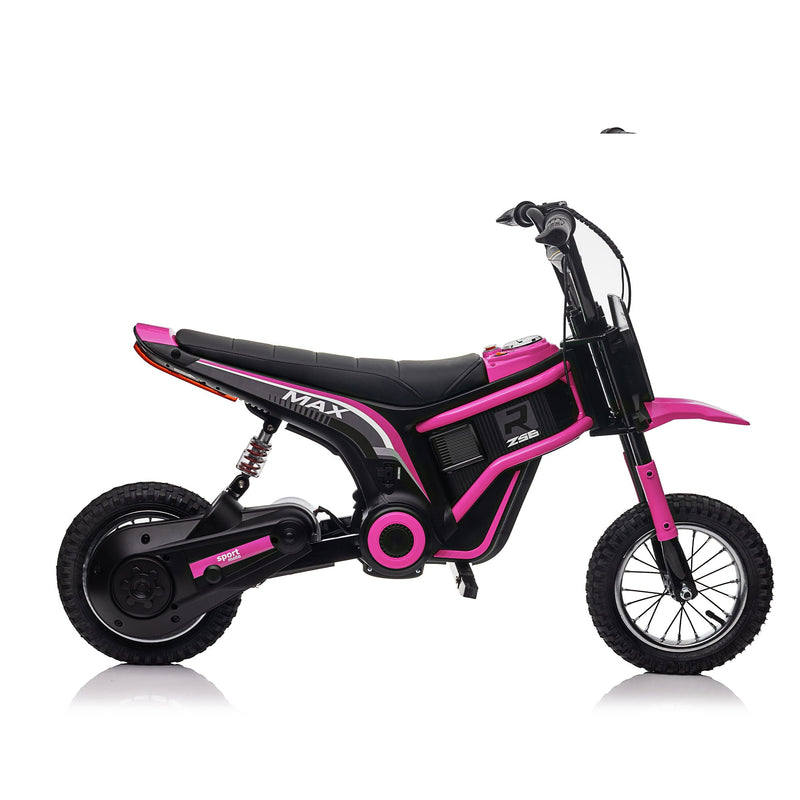 24V14ah Kids Ride On 24V Electric Toy Motocross Motorcycle Dirt Bike-XXL large,Speeds up to 14.29MPH,Dual Suspension, Hand-Operated Dual Brakes, Twist Grip Throttle, Authentic Motocross Bike Geometry