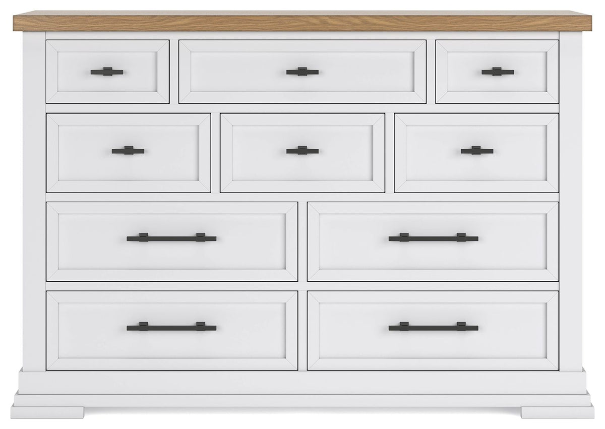 Ashbryn - Dresser - White / Natural, photo 2 of 7