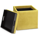 Rockwood - Upholstered Cube Storage Ottoman With Tray by Unique Piece Furniture