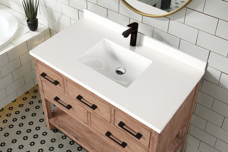 Betty 42" Bathroom Vanity Weathered Brown