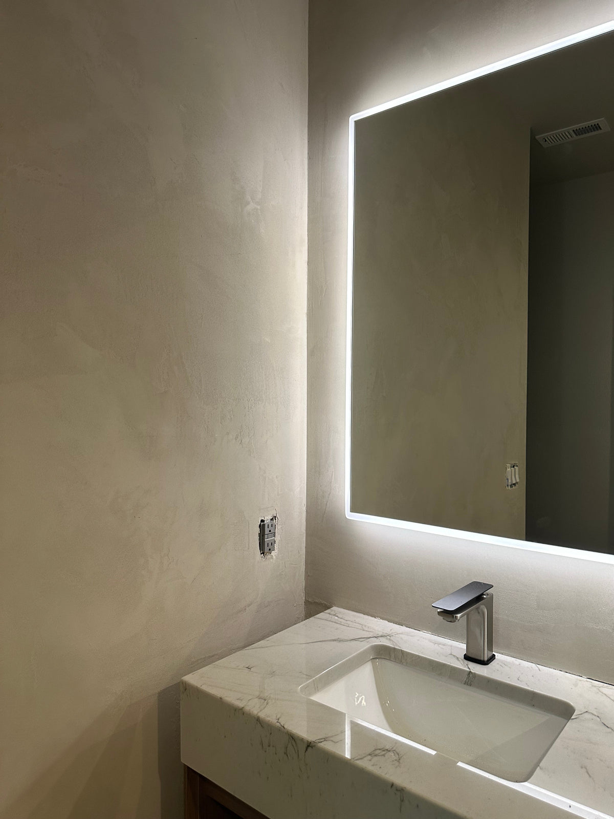 Zeek 60"x36" Backlit LED Rectangular Bathroom Wall Mirror For Double Vanity MA6036, photo 2 of 12