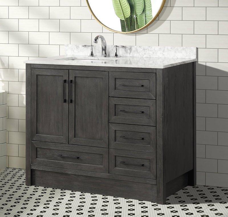 Huntington 42" Bathroom Vanity Weathered Gray