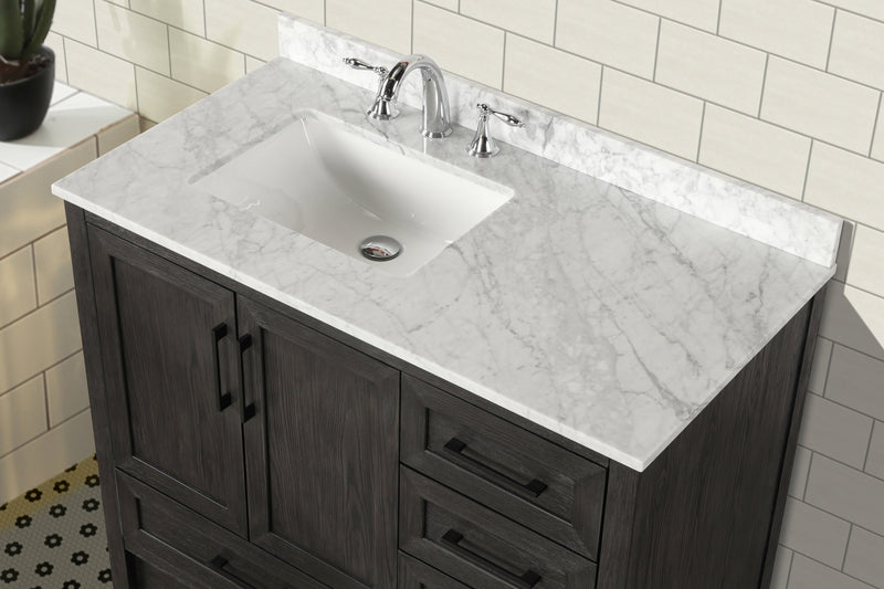 Huntington 42" Bathroom Vanity Weathered Gray