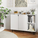 42 Inch Sideboard Buffet Cabinet Kitchen with Adjustable Shelves-White by LJGDeals