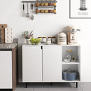 42 Inch Sideboard Buffet Cabinet Kitchen with Adjustable Shelves-White by LJGDeals