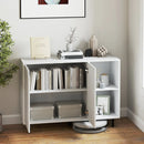 42 Inch Sideboard Buffet Cabinet Kitchen with Adjustable Shelves-White by LJGDeals