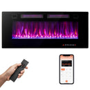 42/50/60/72 Inch Ultra-Thin Electric Fireplace with Decorative Crystals-50 inches by LJGDeals