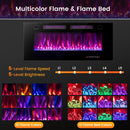 42/50/60/72 Inch Ultra-Thin Electric Fireplace with Decorative Crystals-50 inches by LJGDeals