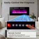 42/50/60/72 Inch Ultra-Thin Electric Fireplace with Decorative Crystals-50 inches by LJGDeals