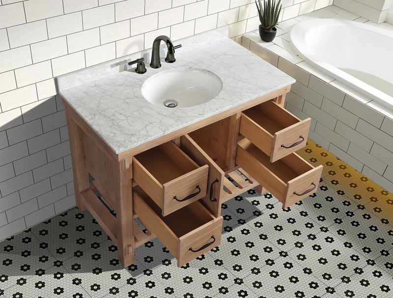 Marina 42" Bathroom Vanity Driftwood Finish