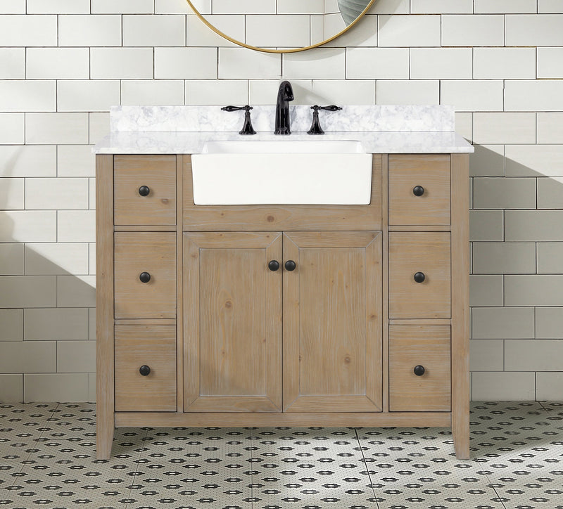 Sally 42" Bathroom Vanity Weathered Fir